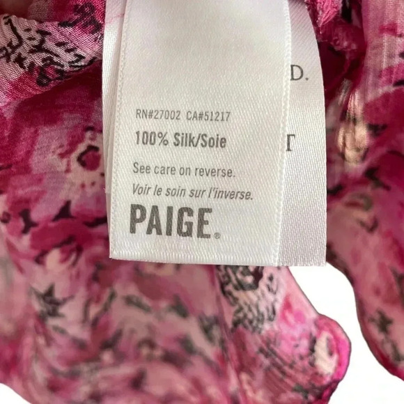 Paige Silk Genie VNeck Ruffled Blouse - Picture 10 of 12